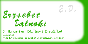 erzsebet dalnoki business card